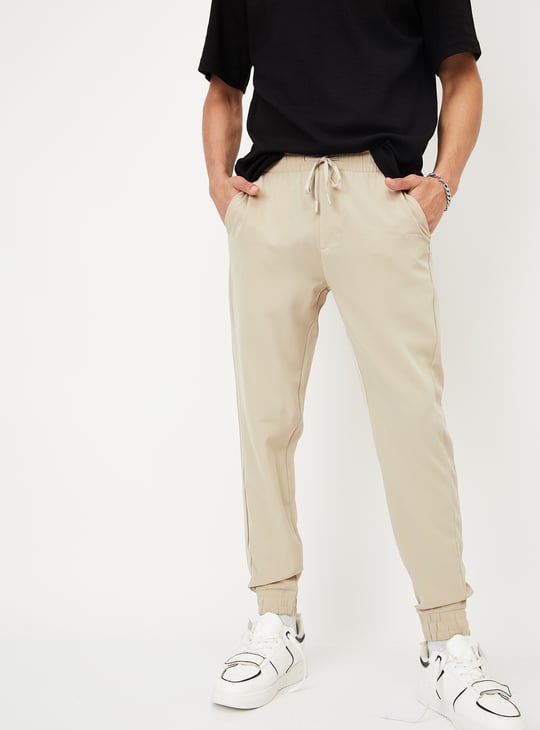 Men Solid Active Joggers