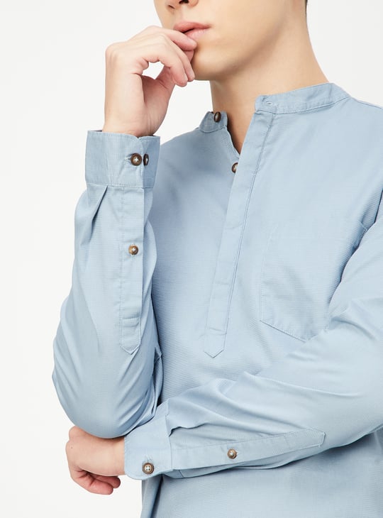 Men Solid Short Kurta