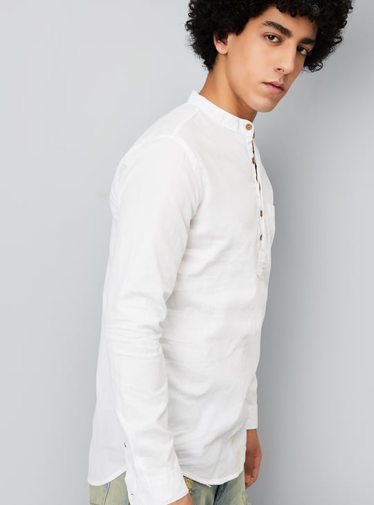 Men Solid Short Kurta