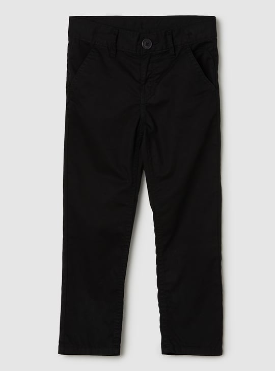 Boys Solid Woven Trousers