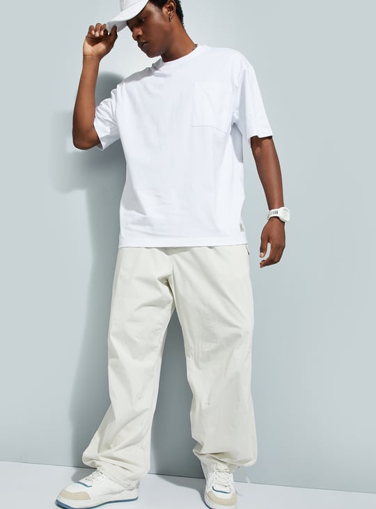 URB_N Men Solid Parachute Pants