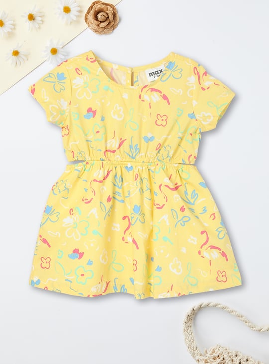 Girls Printed Fit & Flare Dress