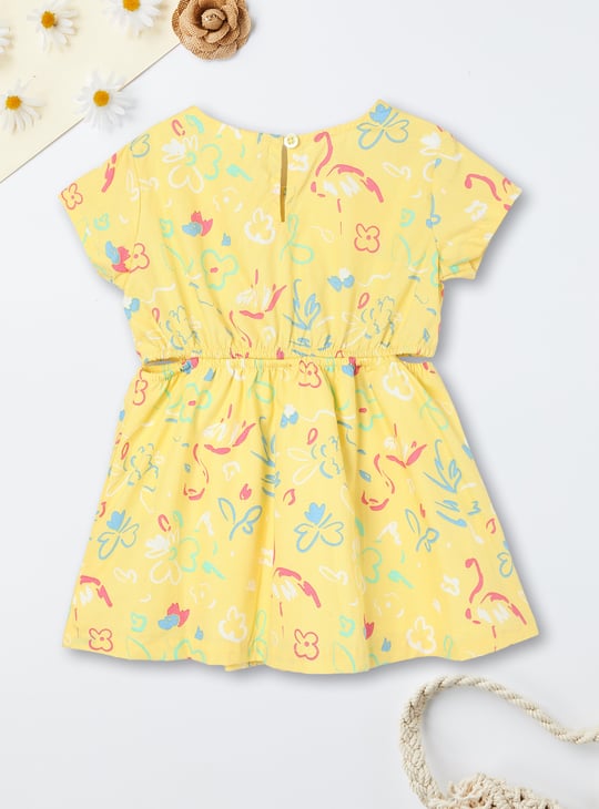 Girls Printed Fit & Flare Dress