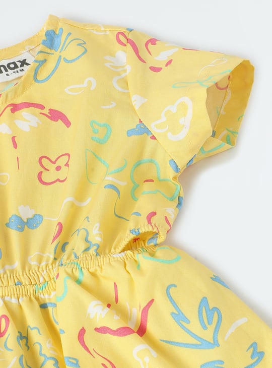 Girls Printed Fit & Flare Dress