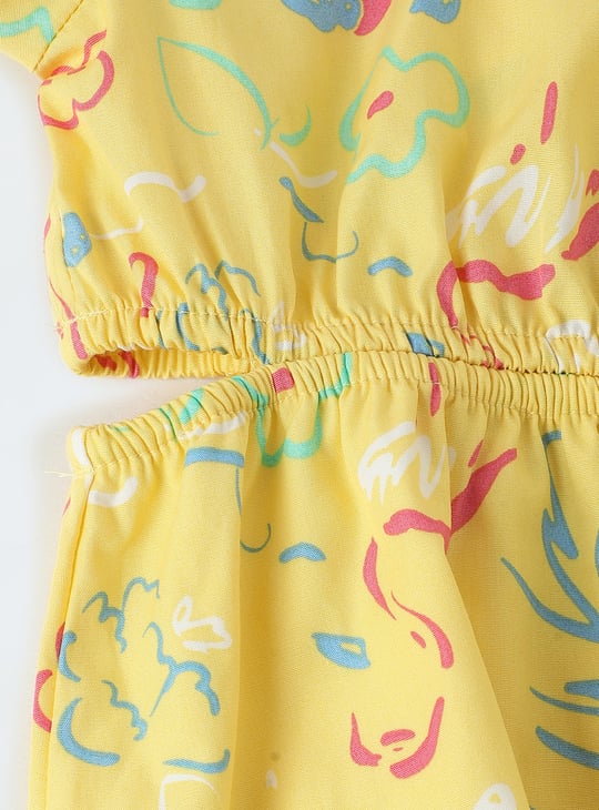 Girls Printed Fit & Flare Dress