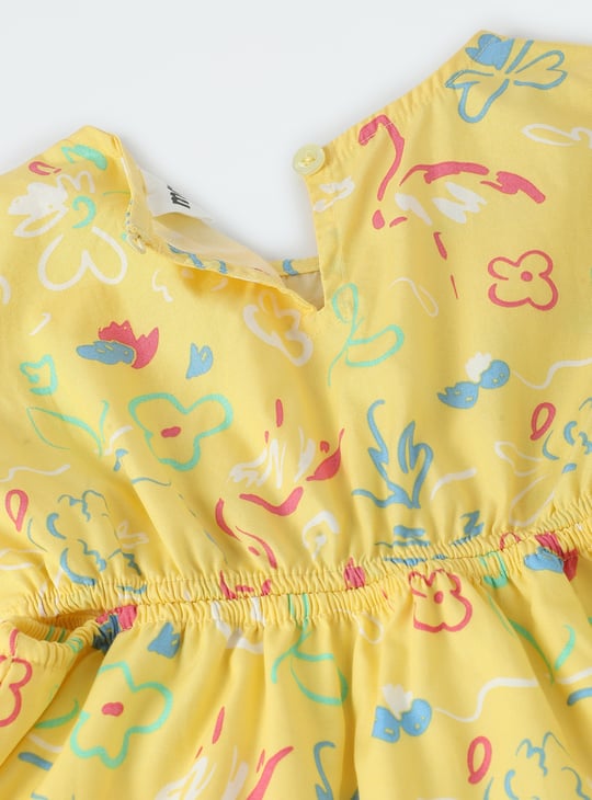 Girls Printed Fit & Flare Dress