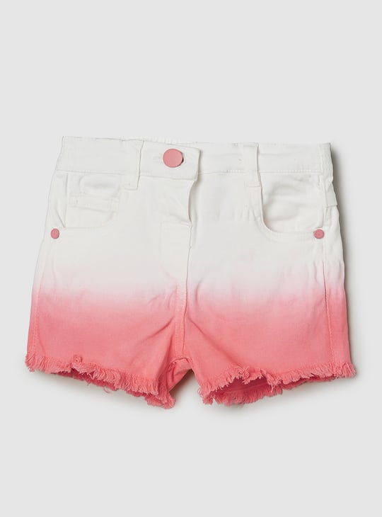 Girls Ombre Denim Shorts Colourblock