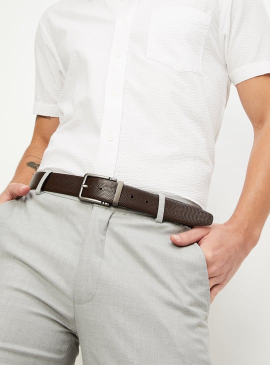 Buy Men Textured Reversible Formal Belt Online at just Rs. 799.0 - 1000013706746 | Max Fashion Buy Men Textured Reversible Formal Belt Online at just Rs. 799.0 - 1000013706746 | Max Fashion