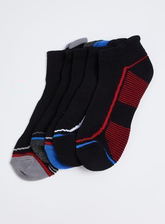 Men Striped Ankle Length Socks Pack of Multicolour Striped