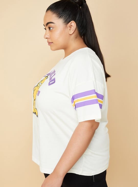 Women Garfield Printed Sports T-shirt