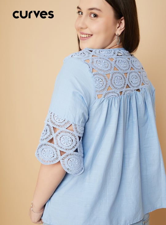 Women Lace Detail Top
