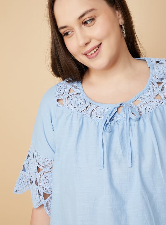 Women Lace Detail Top