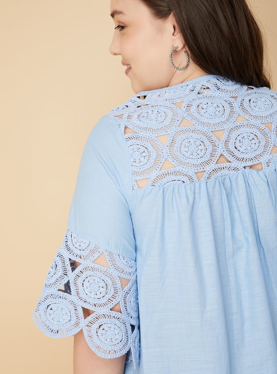 Women Lace Detail Top