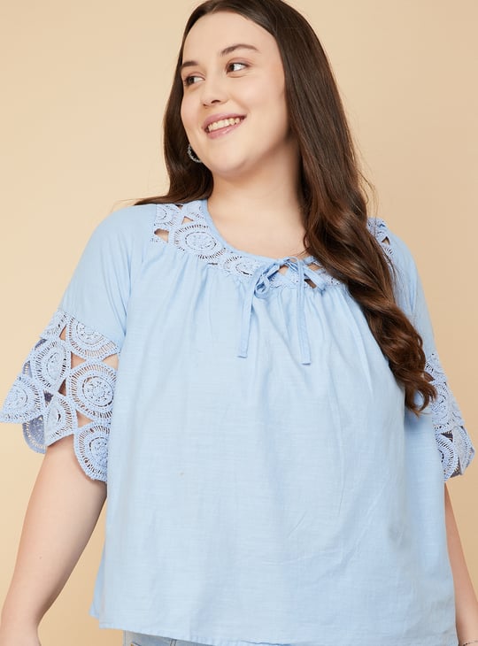 Women Lace Detail Top