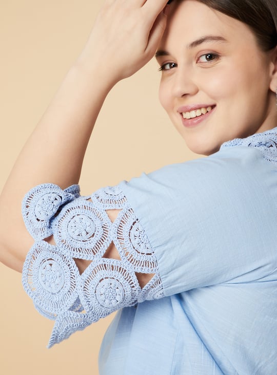 Women Lace Detail Top