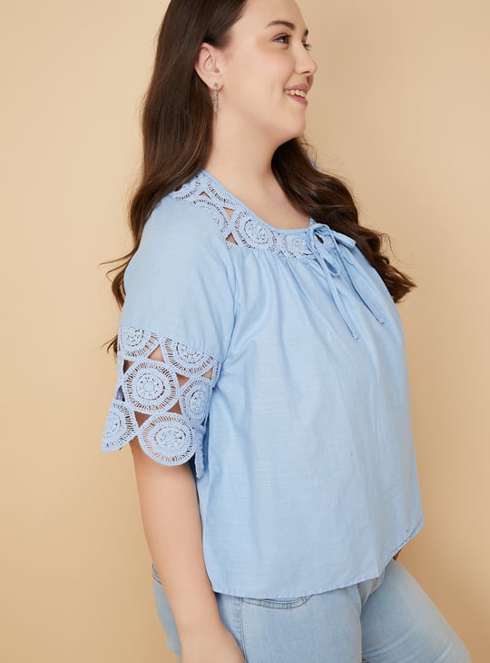 Women Lace Detail Top