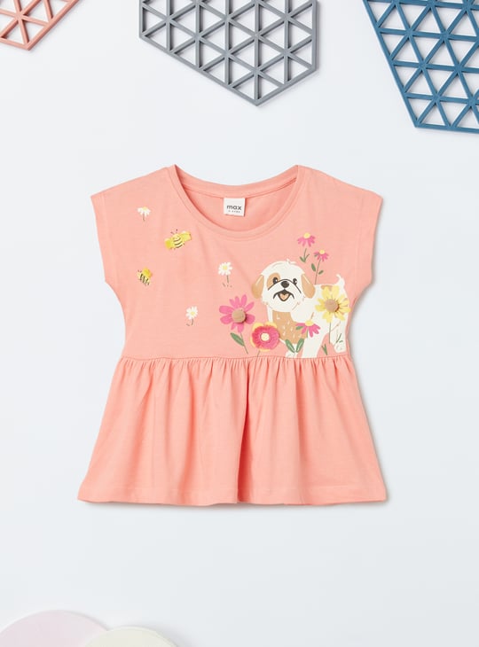 Girls Printed Shorts Set