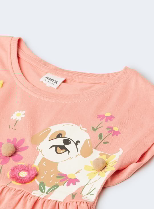 Girls Printed Shorts Set