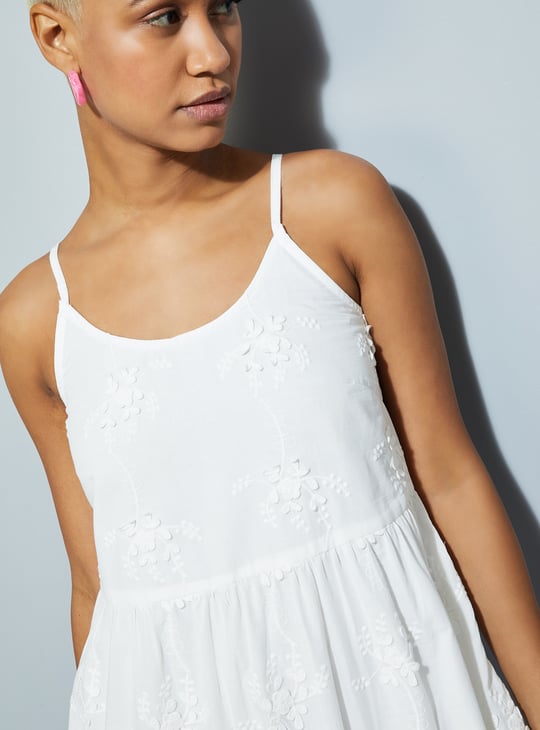 URB_N Women Embroidered Tiered Dress