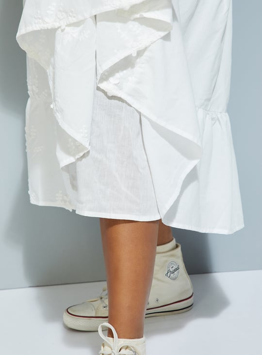 URB_N Women Embroidered Tiered Dress