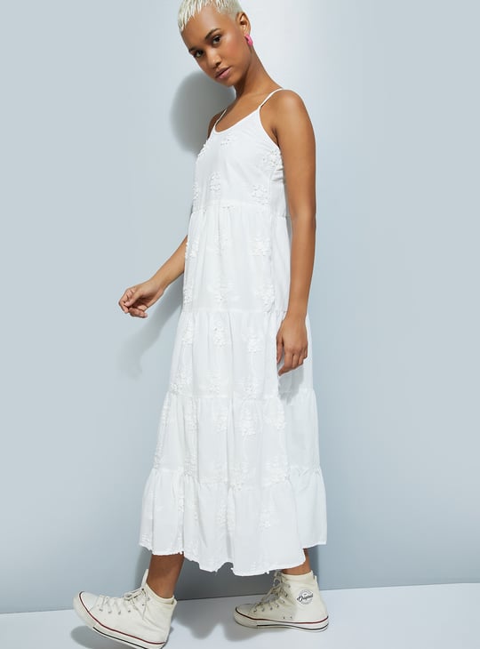 URB_N Women Embroidered Tiered Dress
