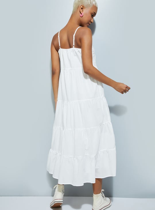 URB_N Women Embroidered Tiered Dress