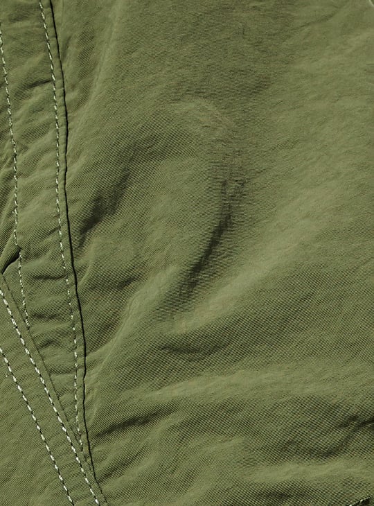 URB_N Women Solid Cargo Parachute Pants