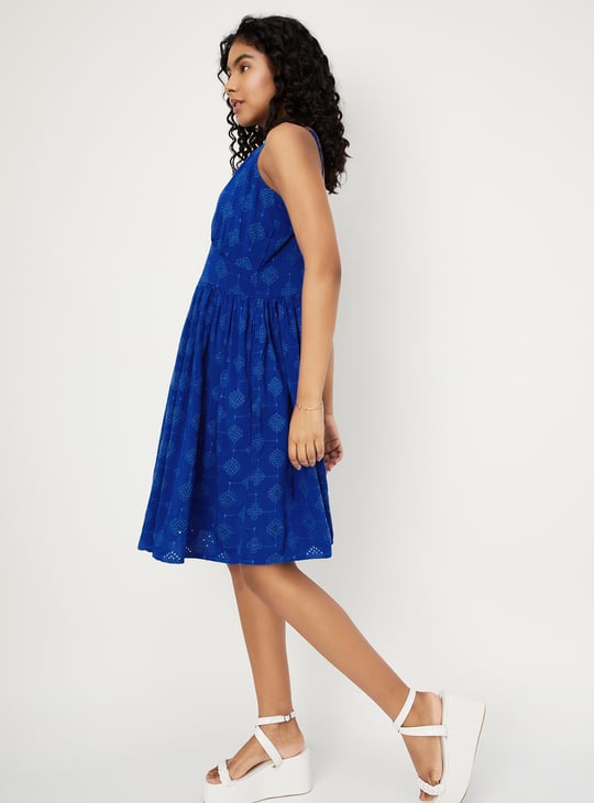 Women Schiffli A-Line Dress