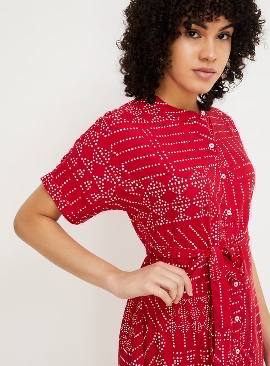 Women Printed Shirt Dress