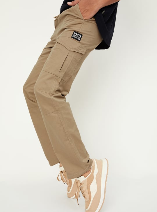 Boys Solid Cargo Pants