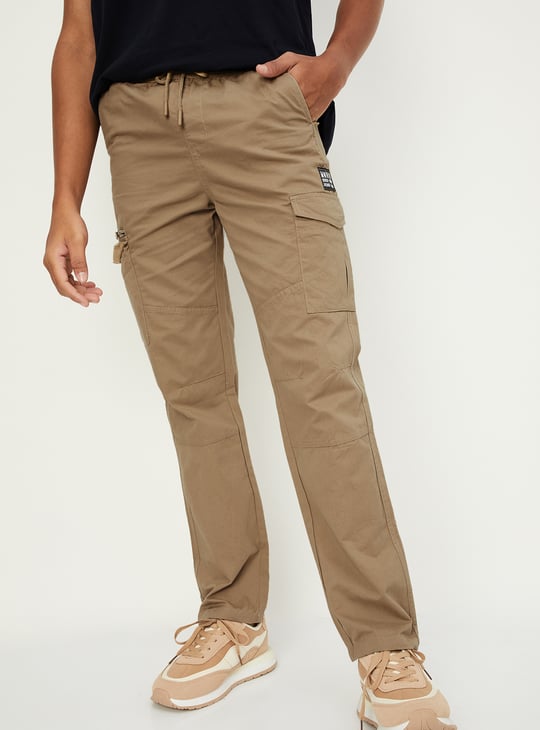 Boys Solid Cargo Pants
