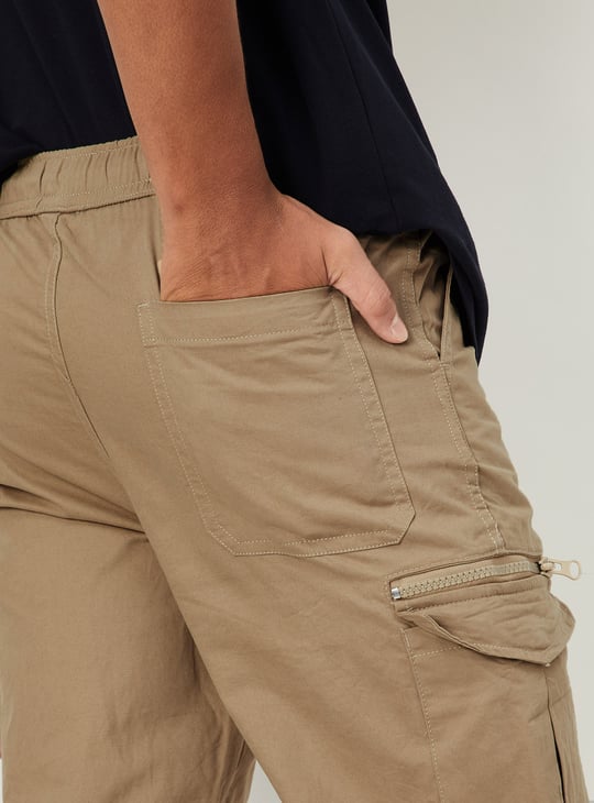 Boys Solid Cargo Pants