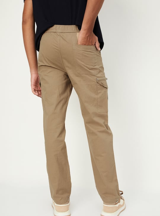 Boys Solid Cargo Pants