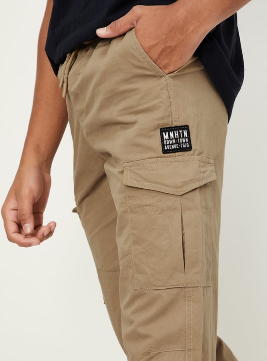 Boys Solid Cargo Pants
