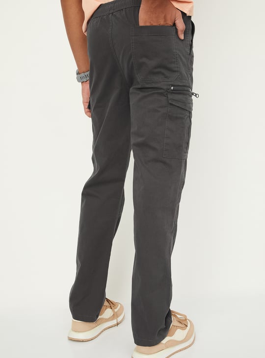 Boys Solid Cargo Pants