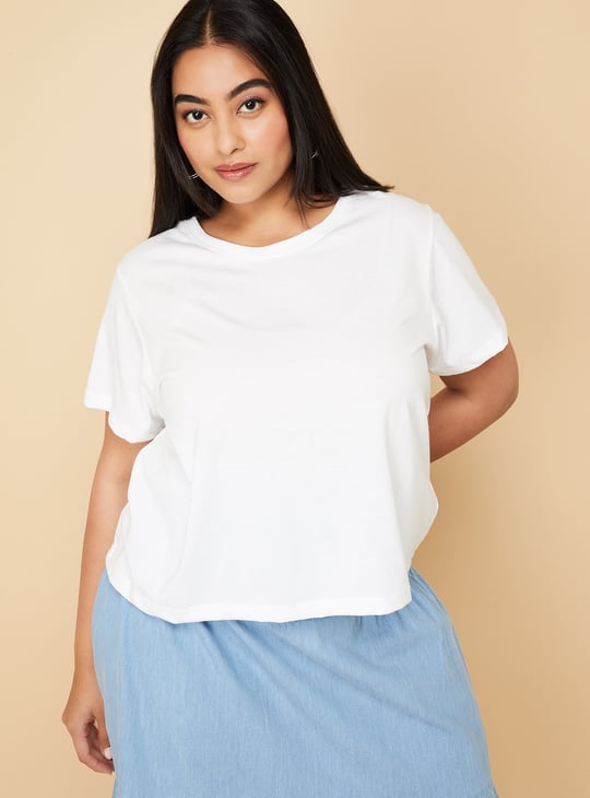 Women Pinafore Denim Dress with T-shirt