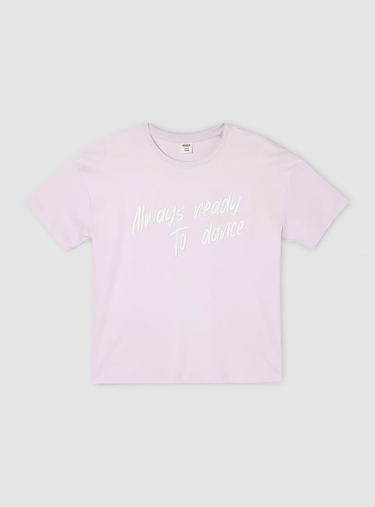 Girls Oversized Embroidered T-shirt