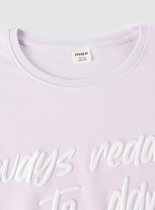 Girls Oversized Embroidered T-shirt