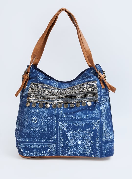 Women Embellished Tote Bag