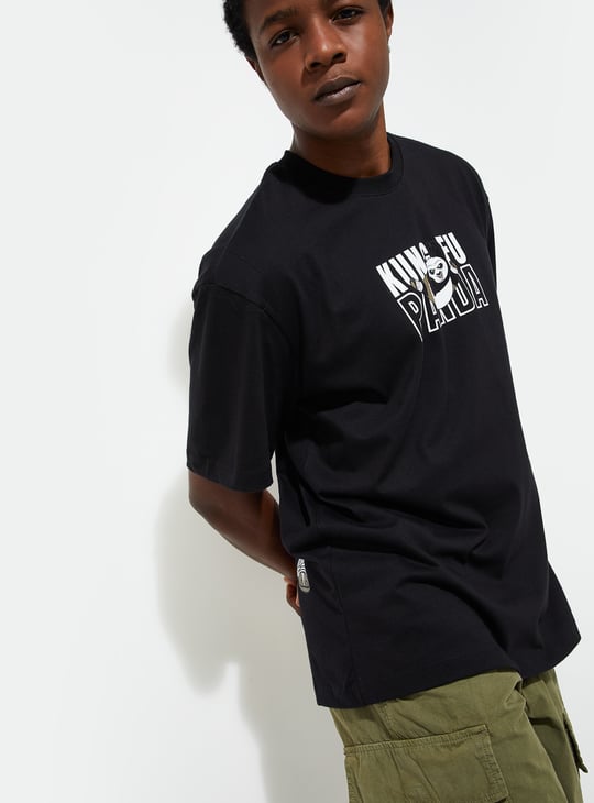 URB_N Men Oversized Kung Fu Panda Printed T-shirt
