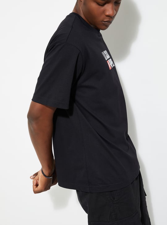 URB_N Men Oversized Money Heist Printed T-shirt