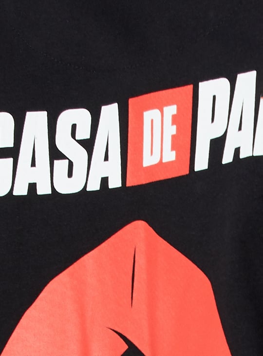 URB_N Men Oversized Money Heist Printed T-shirt