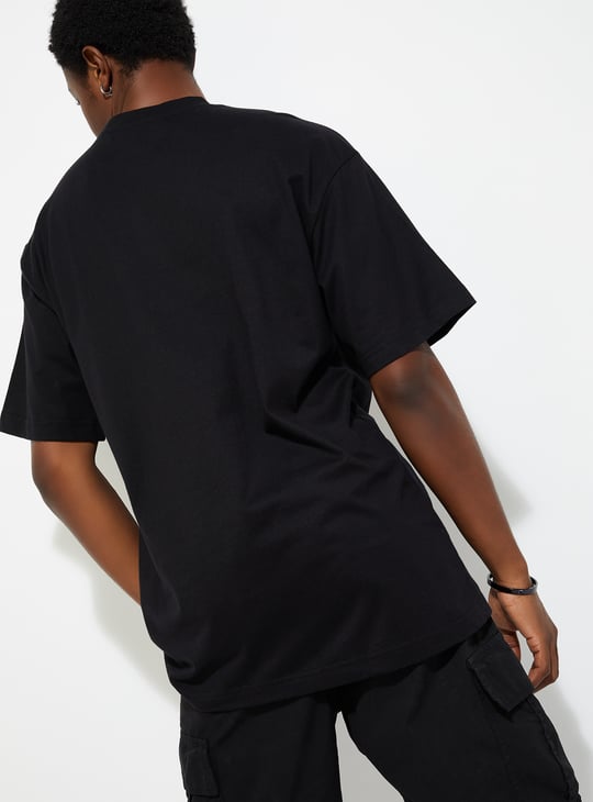 URB_N Men Oversized Stranger Things Printed T-shirt