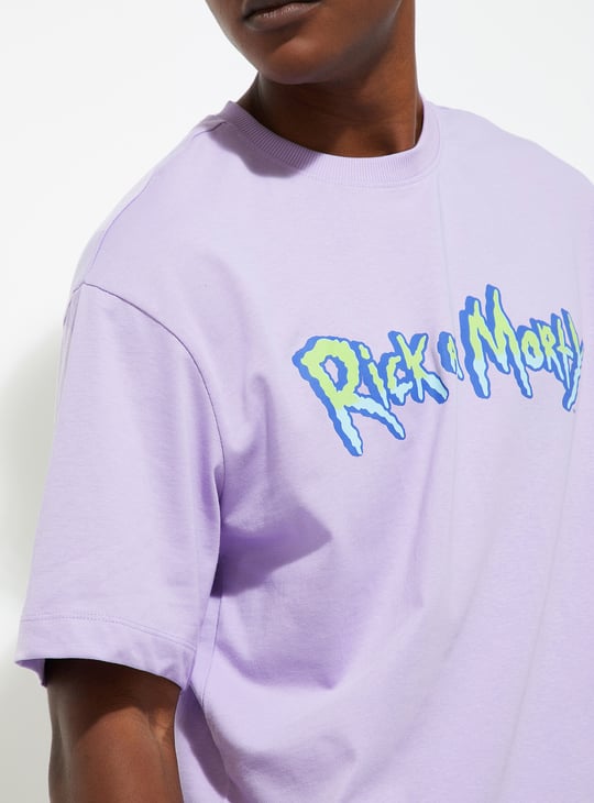 URB_N Men Oversized Rick & Morty T-shirt