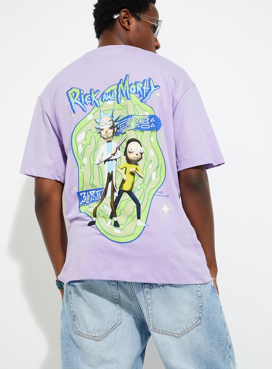 URB_N Men Oversized Rick & Morty T-shirt