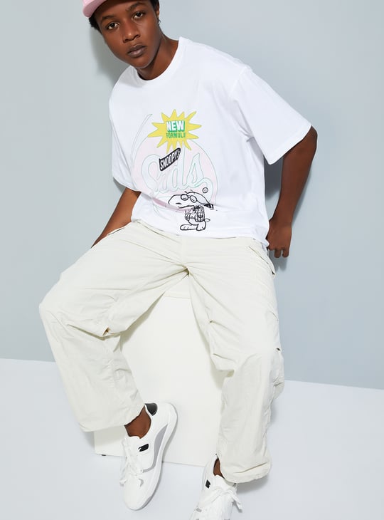 URB_N Men Oversized Snoopy Printed T-shirt