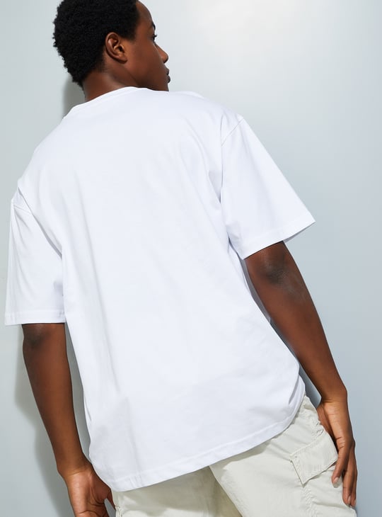 URB_N Men Oversized Snoopy Printed T-shirt