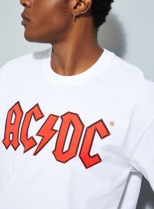 URB_N Men Oversized AC/DC Printed T-shirt