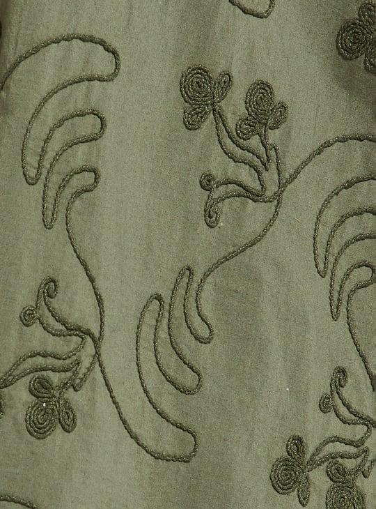 URB_N Men Oversized Embroidered Resort Shirt