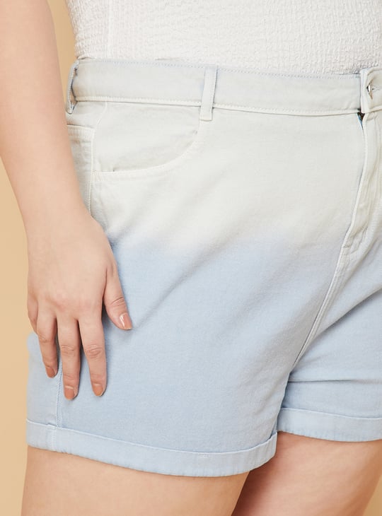 Women Ombre Denim Shorts